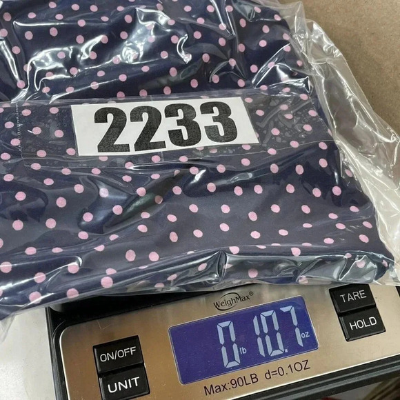 Talbots The Perfect Crop Curvy Blue w/Pink Polka Dot Pants 8 -2233/11 B - Picture 9 of 10